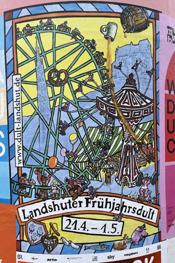 Plakatgestaltung Landshuter Frühjahrsdult 2023 Berhard Kühlewein